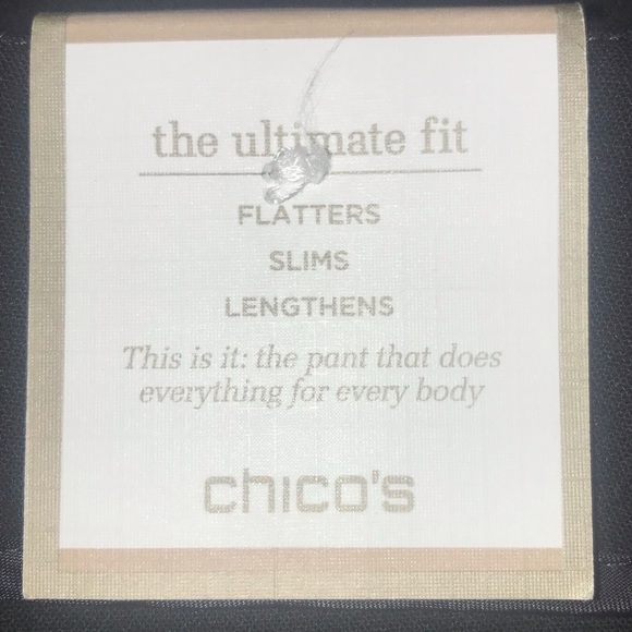 New NWT Chico Manhattan Straight Leg Pants Woman’s Size 1 (8/10) Black - Picture 9 of 11